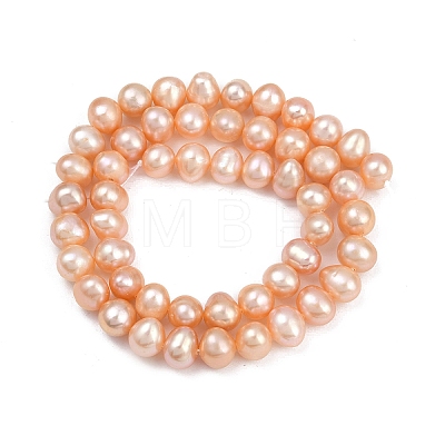 Natural Cultured Freshwater Pearl Beads Strands PEAR-I007-07X-03B-1