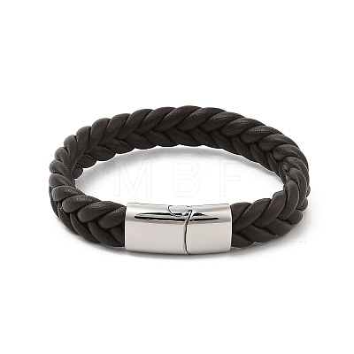 Braided Microfiber Leather Cord Bracelets for Men BJEW-Z081-13P-01-1