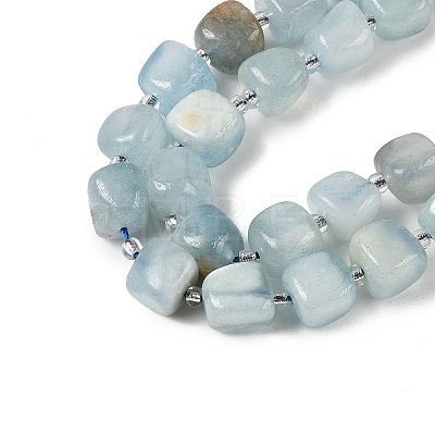 Natural Aquamarine Beads Strands G-A254-A01-02-1