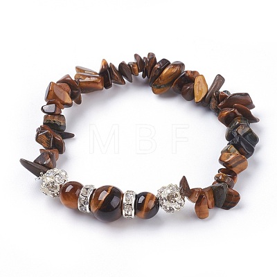 Natural Gemstone Stretch Bracelets BJEW-JB03742-1