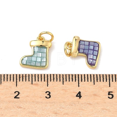 Brass Enamel Pendants KK-H534-07G-1