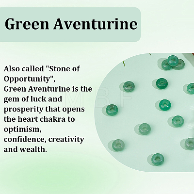 20Pcs Natural Green Aventurine European Beads G-PA0002-34C-1