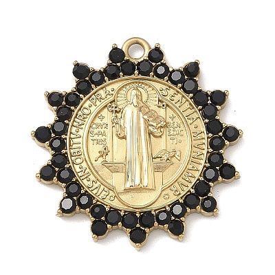304 Stainless Steel & Rhinestone Pendants STAS-G371-09A-02G-1