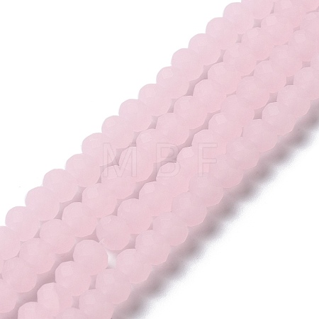 Imitation Jade Solid Color Glass Beads Strands EGLA-A034-J6mm-MD02-1