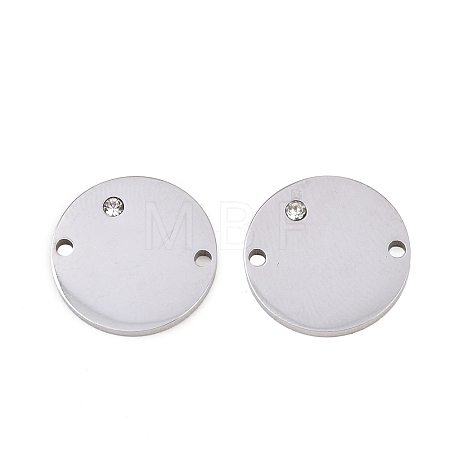 316 Surgical Stainless Steel Micro Pave Cubic Zirconia Links connectors STAS-K178-23P-1