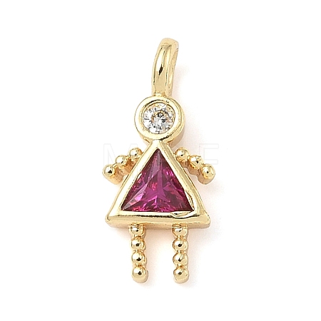 Brass Micro Pave Cubic Zirconia Pendants ZIRC-I356-17G-B06-1