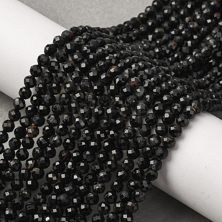 Natural Black Tourmaline Beads Strands G-D320-A04-4mm-1