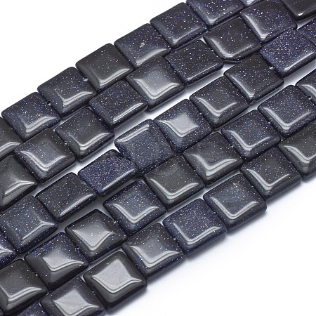 Synthetic Blue Goldstone Beads Strands G-G793-16A-02-1
