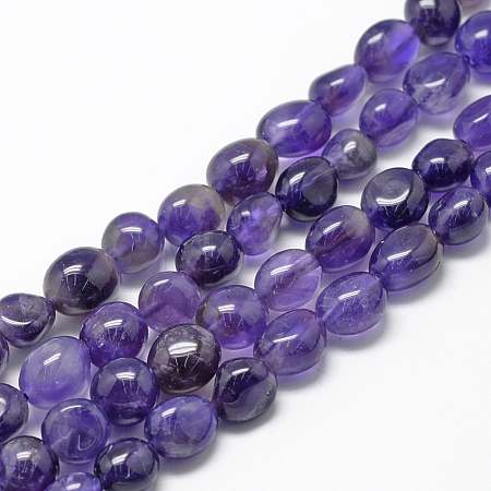 Natural Amethyst Beads Strands X-G-R445-8x10-03-1