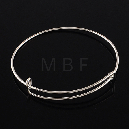 Adjustable Iron Expandable Bangle Making BJEW-R038-P-1