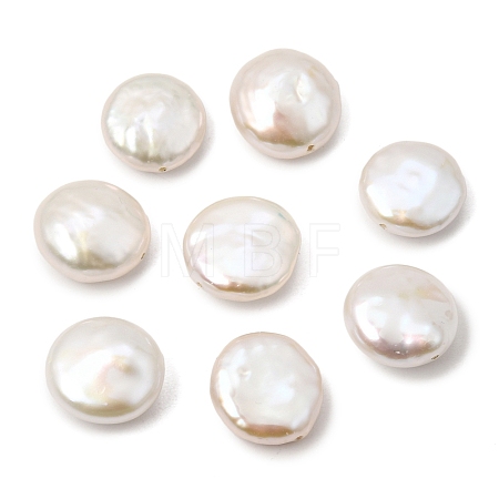 (Defective Closeout Sale) Natural Baroque Keshi Pearl Coin Beads PA-XCP0001-01-1