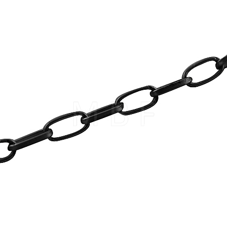Iron Paperclip Chains CH-R025-10x5mm-B-1