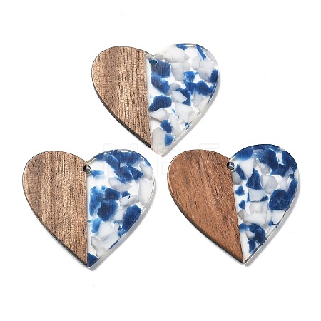 Resin and Walnut Pendants FIND-R051-09C-1