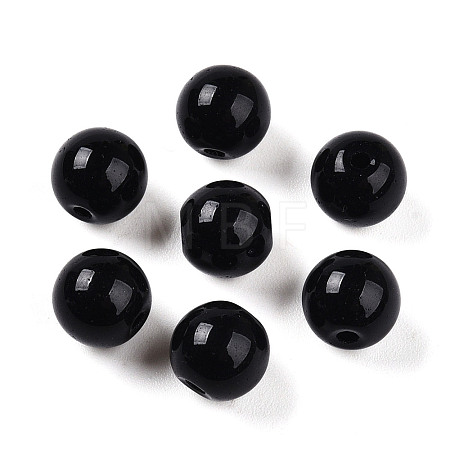 Opaque Solid Color Glass Beads X1-GLAA-N007-8mm-A16-1