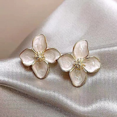 Alloy Enamel Stud Earrings FS-WG082C3-01-1