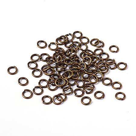 90pcs Antique Bronze Brass Open Jump Rings X-JRC6MM-AB-1