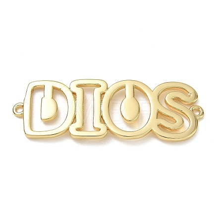Hollow Brass Connector Charms KK-CBAE532-01A-G-1