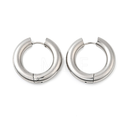 Tarnish Resistant 202 Stainless Steel Huggie Hoop Earrings EJEW-O087-08P-P-1