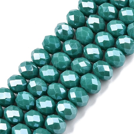 Electroplate Glass Beads Strands EGLA-A044-P8mm-A31-1