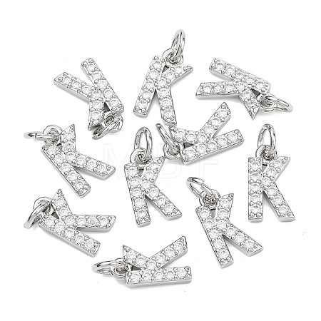 SHEGRACE Brass Micro Pave Clear Cubic Zirconia Pendants XGRQ29600-394P-K-1