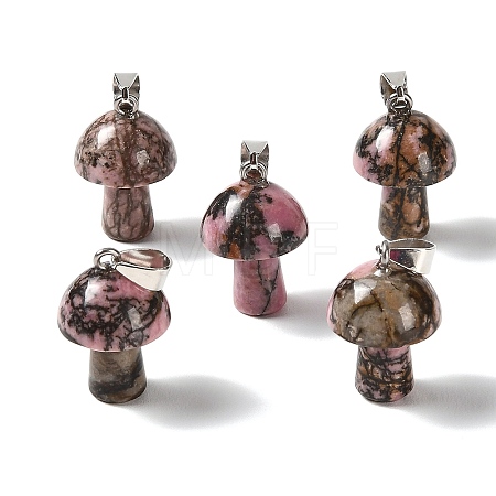 Natural Rhodonite Pendants GG-CBAA0EE-05P-10-1