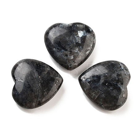 Heart Natural Larvikite Palm Stones G-C134-06A-25-1
