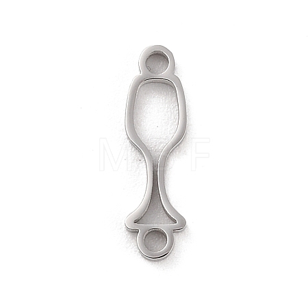 304 Stainless Steel Hollow Connector Charms STAS-K270-34P-1