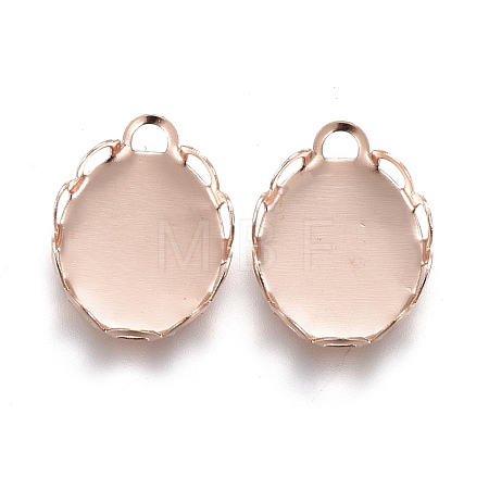 304 Stainless Steel Cabochon Settings STAS-P249-13B-RG-1