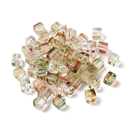 Two Tone Transparent Glass Beads GLAA-NH0001-03D-1