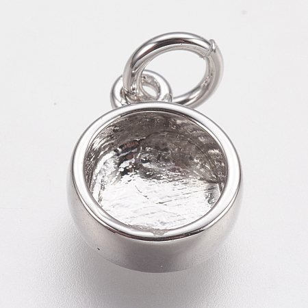 Brass Pendant Cabochon Settings KK-E728-L-06P-1