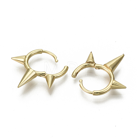 Brass Huggie Hoop Earrings EJEW-S201-212G-NF-1