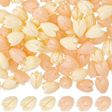 100Pcs 2 Colors Dyed Synthetic Coral Beads CORA-SP0001-02A-1