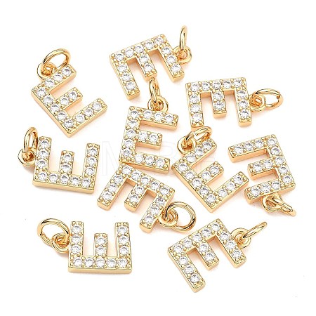 SHEGRACE Brass Micro Pave Clear Cubic Zirconia Pendants XGRQ29248-394G-E-1