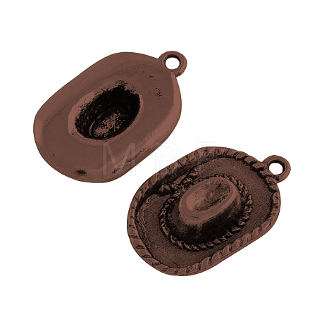 Tibetan Style Alloy Hat Pendants LS-TIBEP-1023-R-FF-1