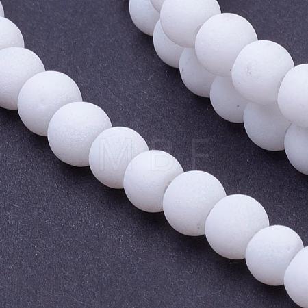 Rubber Glass Bead Strands DGLA-R023-4mm-11-1