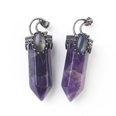 Natural Amethyst Big Pendants G-F639-05C-1