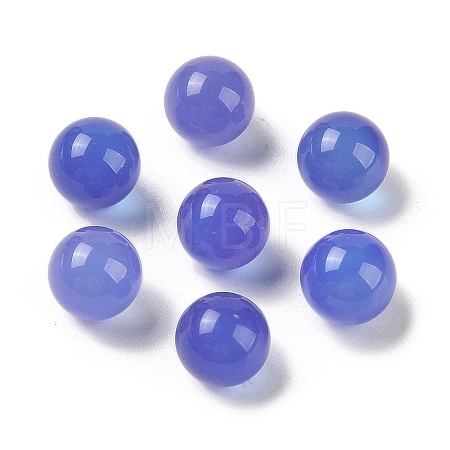 Natural Blue Agate No Hole Sphere Beads G-K353-04A-30-1