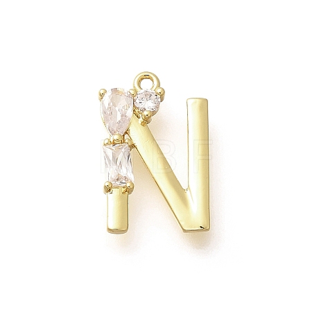 Brass Micro Pave Cubic Zirconia Pendants KK-M310-01G-14-1