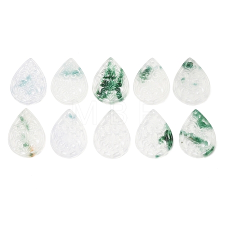 Dyed Natural Quartz Carved Pendants GG-CBA0022-16-1
