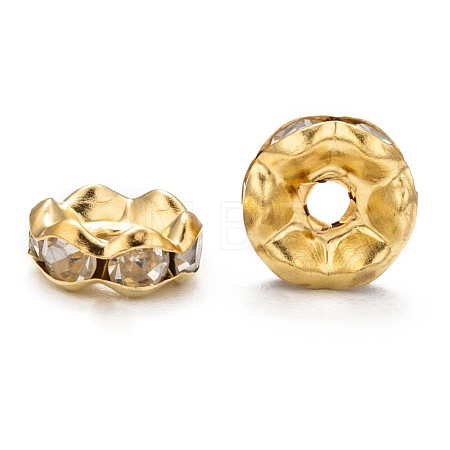 Iron Crystal Rhinestone Spacer Beads RB-A008-8MM-G-1