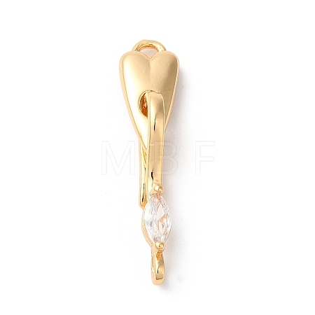 Brass S-Hook Clasps KK-C062-043G-1