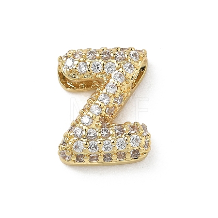 Brass Micro Pave Cubic Zirconia Pendants KK-A300-02G-Z-1