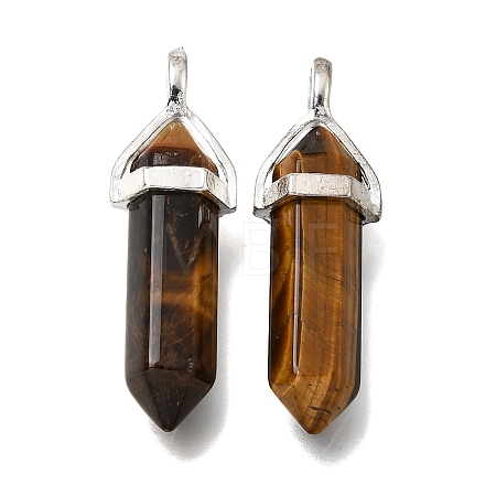 Natural Tiger Eye Pendants G-H360-01S-07-1