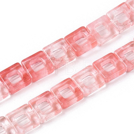 Cherry Quartz Glass Beads Strands G-N342-101-1