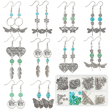 DIY Butterfly Dragonfly Earring Making Kits DIY-SC0020-38-1