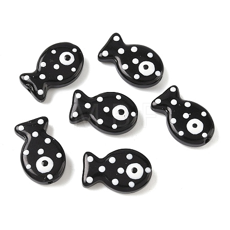 Baking Paint Glass Enamel Beads LAMP-D303-04K-1