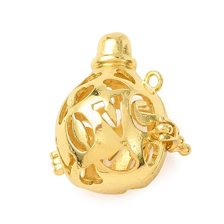 Brass Cage Pendants KK-CBA8ACD-01G-B-1
