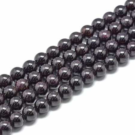 Natural Garnet Beads Strands X-G-R446-4mm-31-1