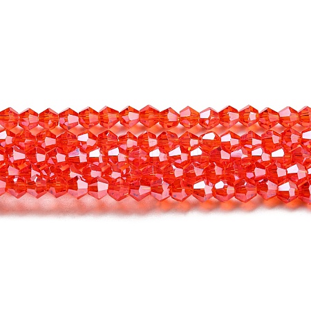 Transparent Electroplate Glass Beads Strands GLAA-F029-2mm-C14-1