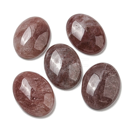 Natural Strawberry Quartz Cabochons G-C115-01B-18-1